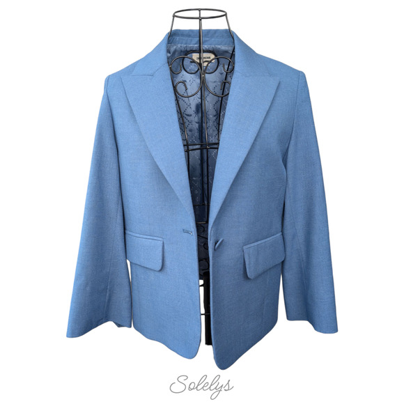 Zadig & Voltaire Valdy Strass Blue Crystal Embellished Back Blazer 36 Small - Picture 8 of 10